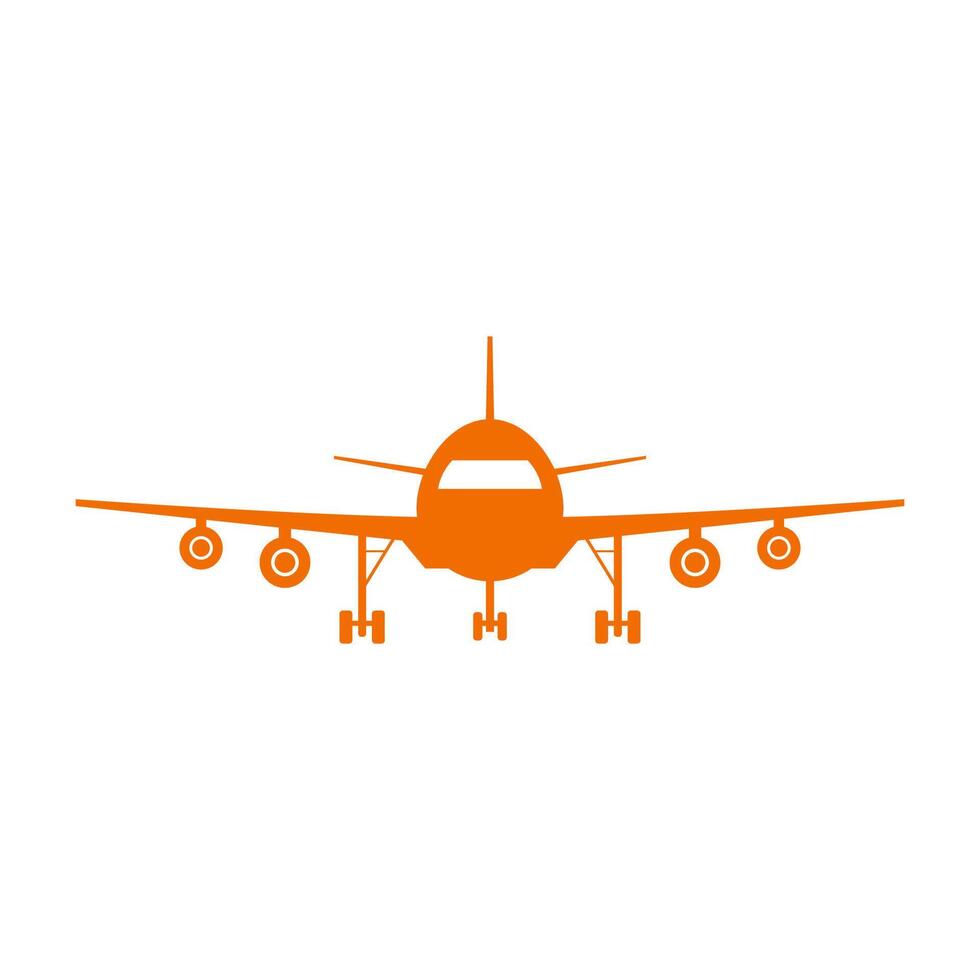 Airplane illustrated on white background vector