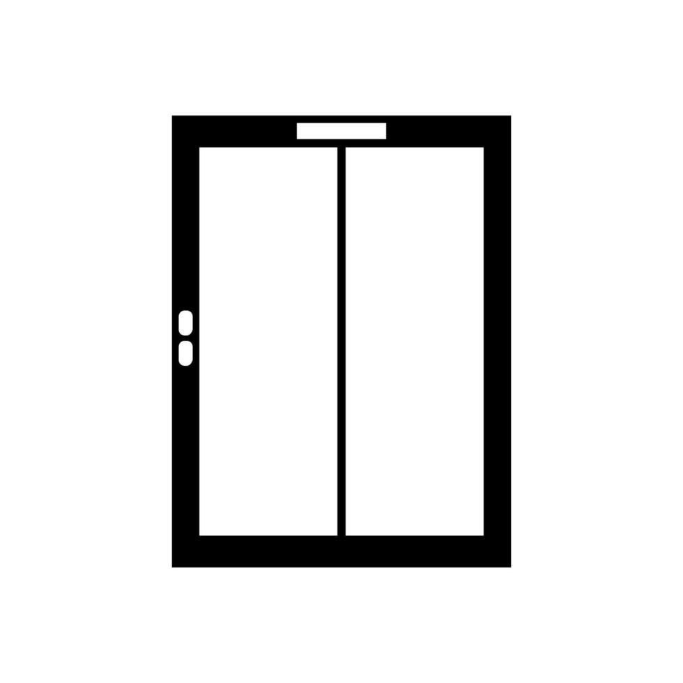 Elevator door illustrated on white background vector