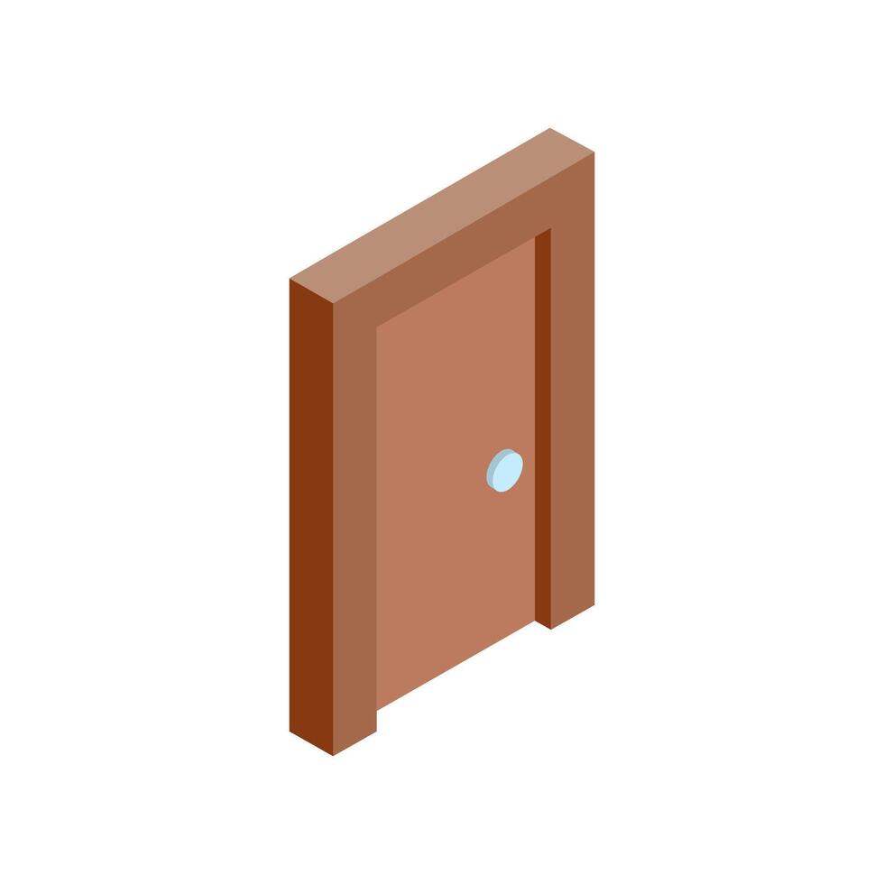Door Icon On Background vector