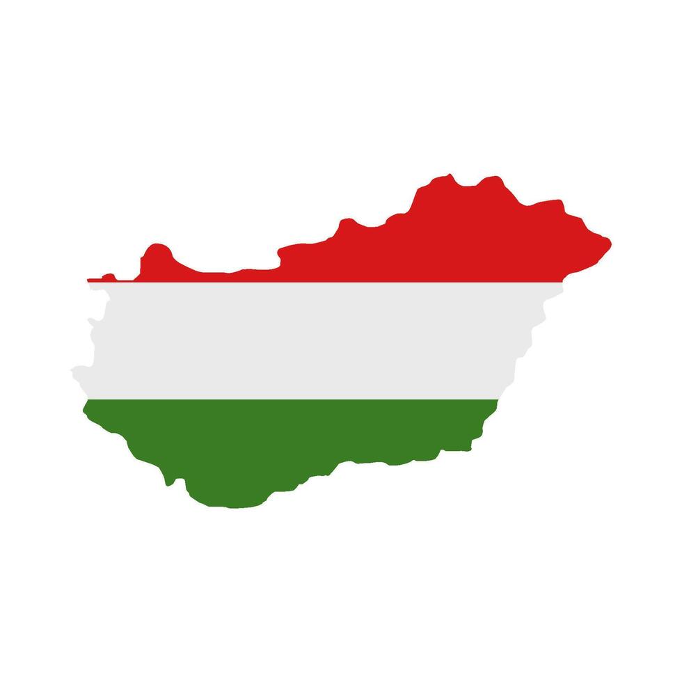 Illustrated map of Hungary vector