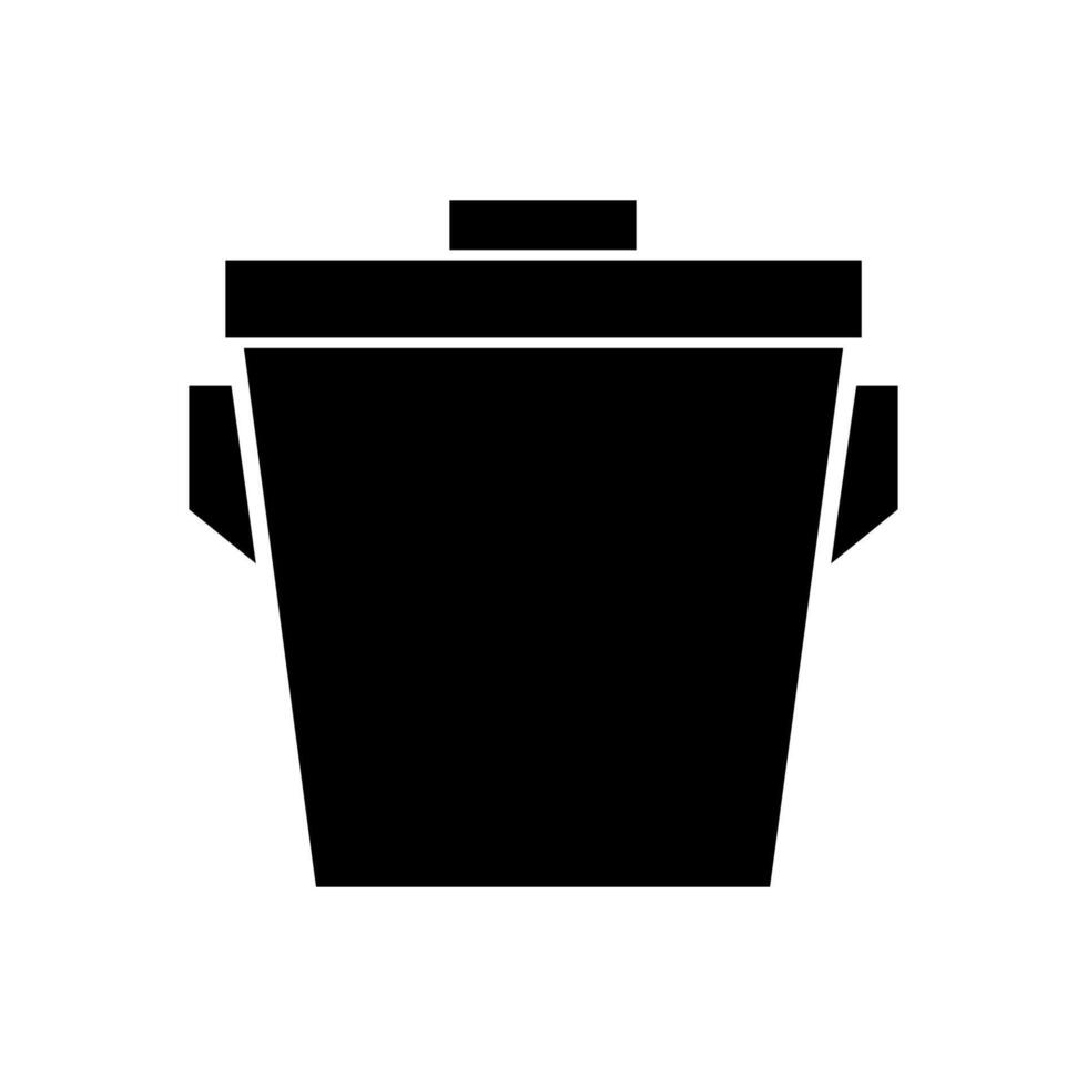 Kitchen pot illustrated on white background vector