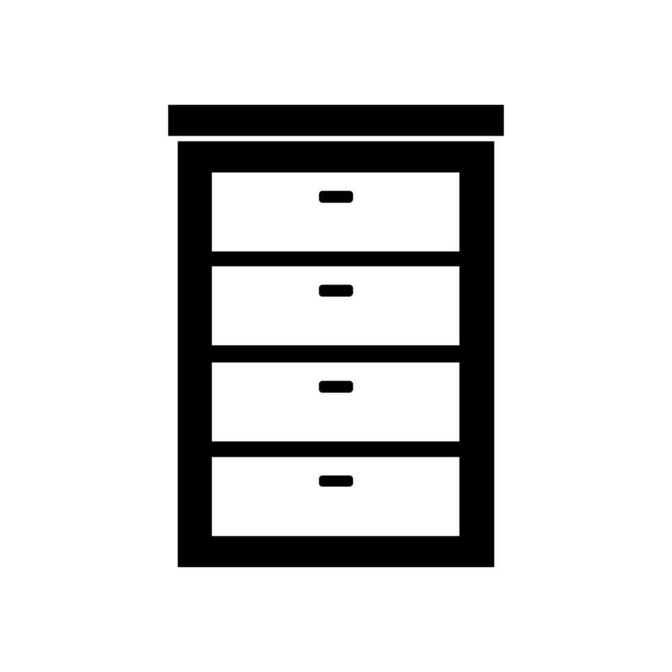 Cabinet illustrated on white background vector