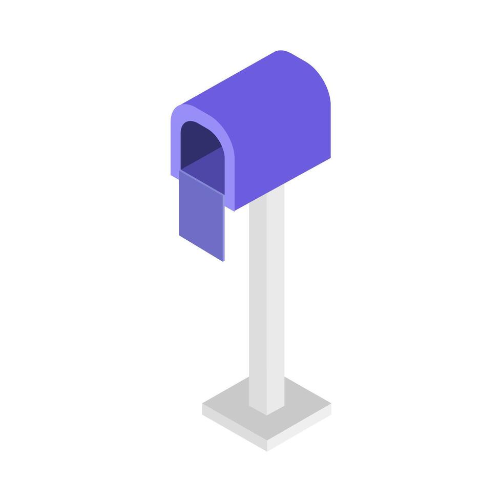 Isometric matil box on a background vector