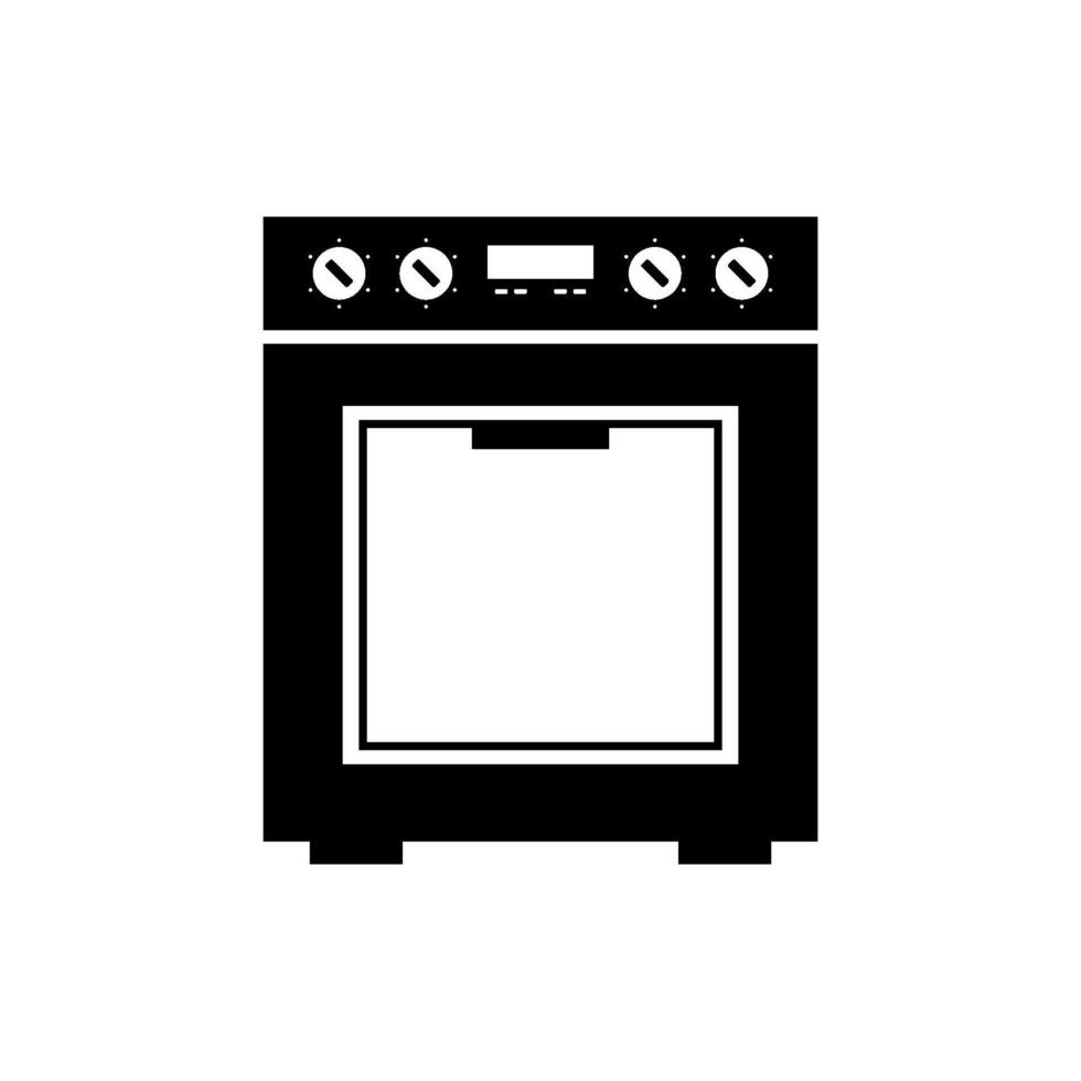 Oven illustrated on white background vector