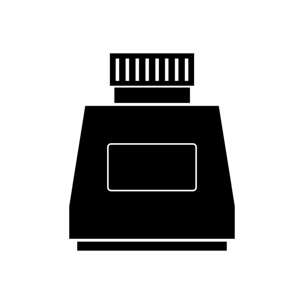 Ink bottle illustrated on white background vector