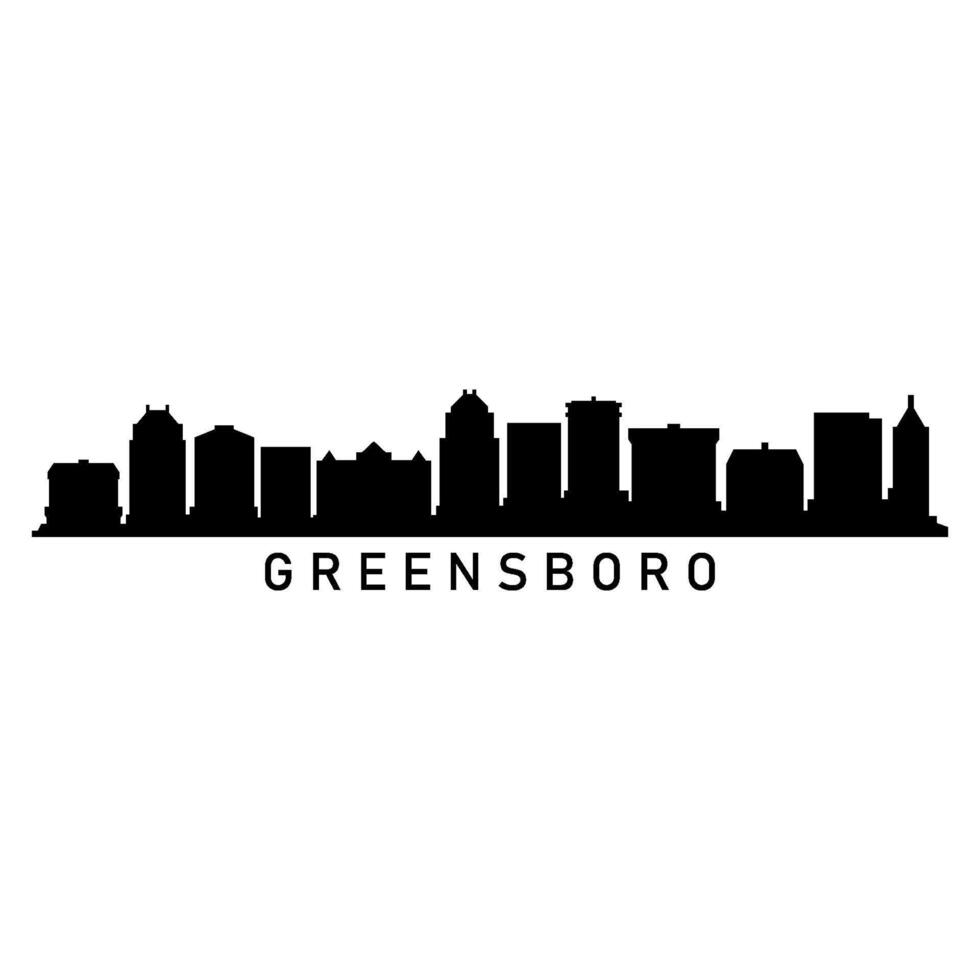 Greensboro horizonte en blanco antecedentes vector
