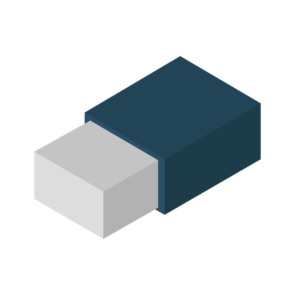 Eraser isometric on a background vector