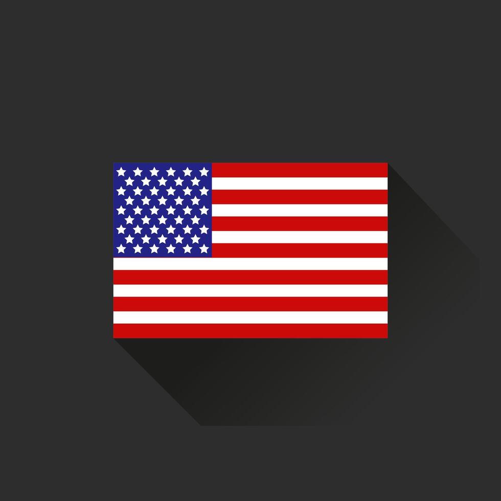 Illustrated United States flag vector