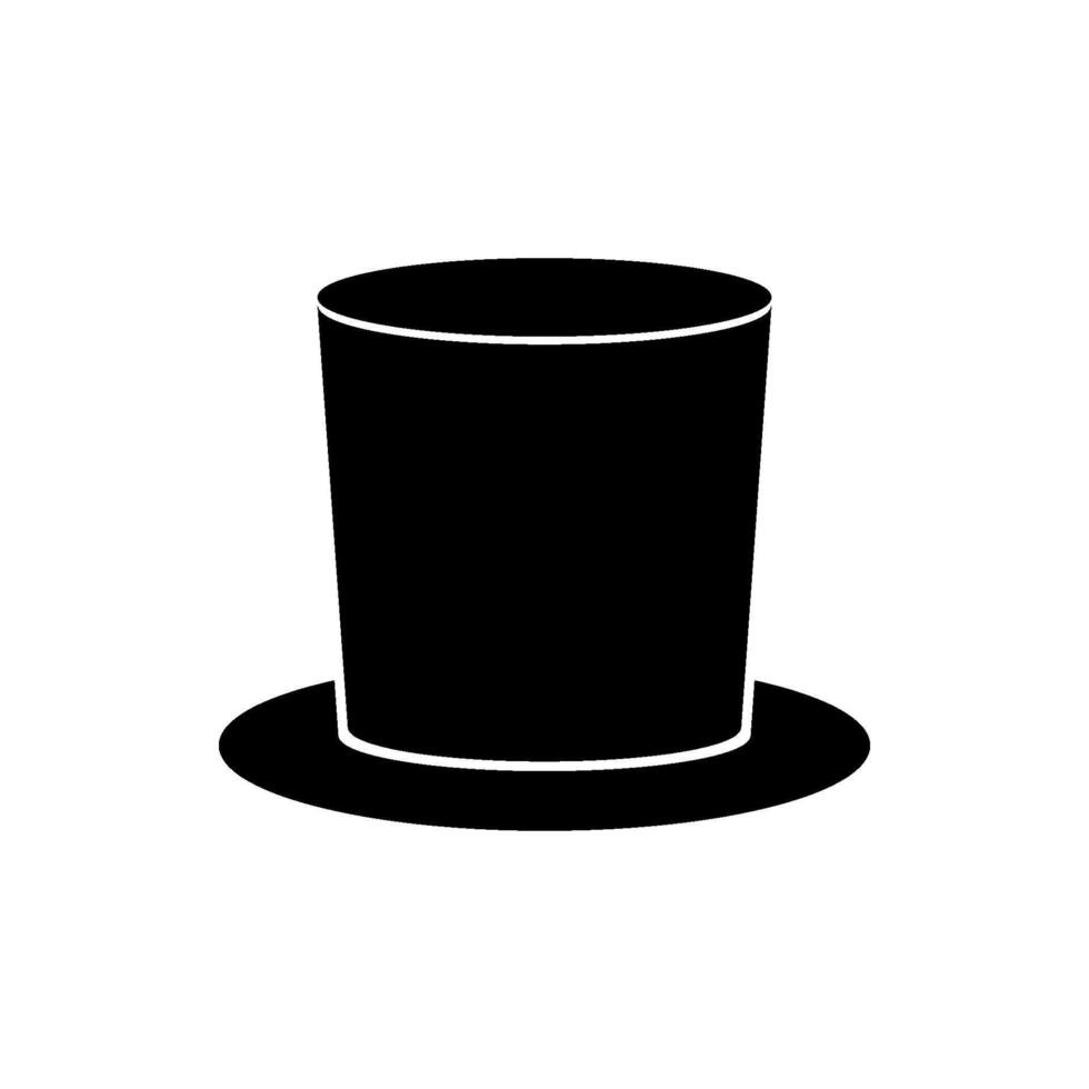 Top hat illustrated on white background vector