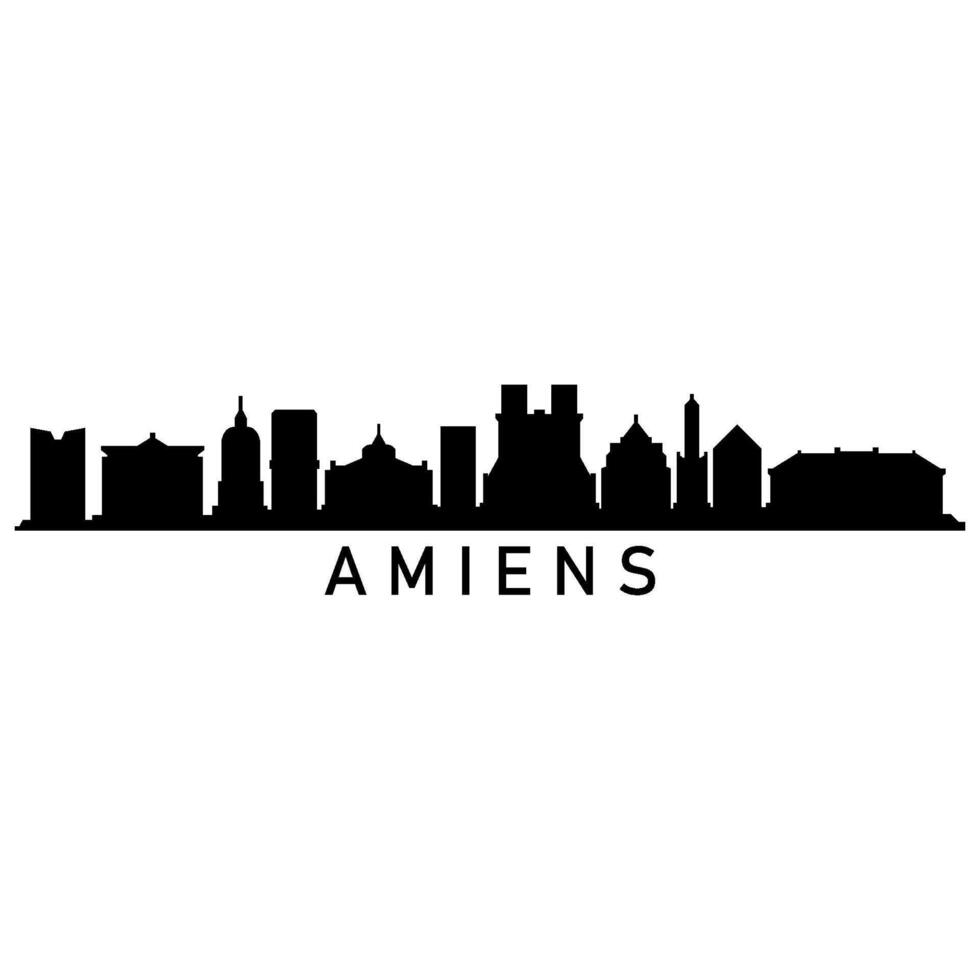 Amiens skyline illustrated vector