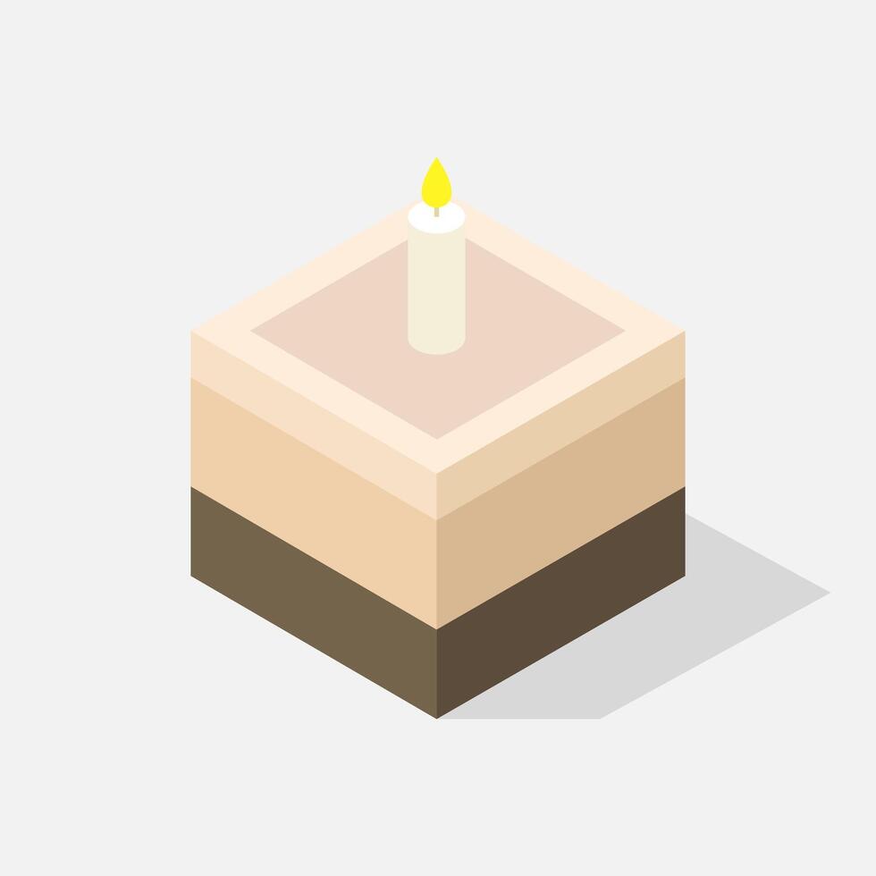 Illustrated isometric cake vector