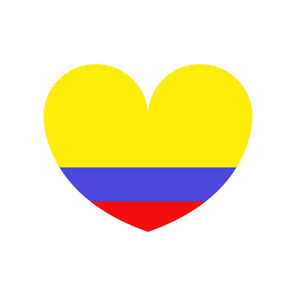 Colombia flag illustrated on a white background vector