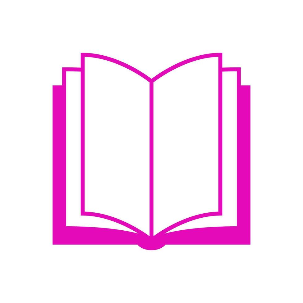 Open book illustrated on white background vector