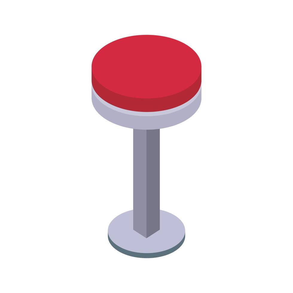 Bar stool isometric on a background vector