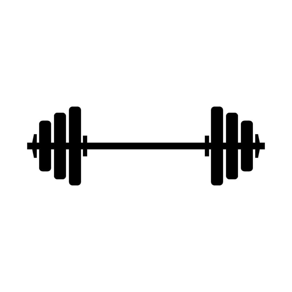 Barbell illustrated on white background vector