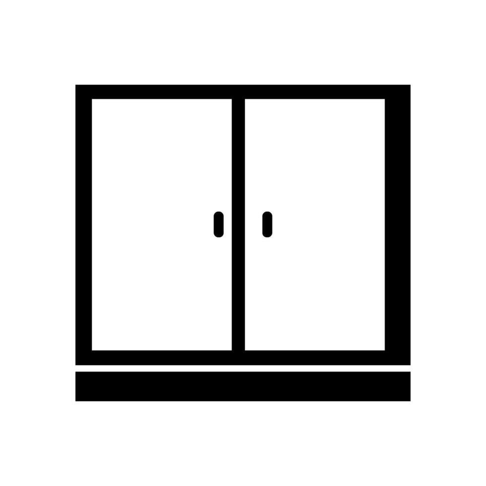 Kitchen cabinet illustrated on white background vector