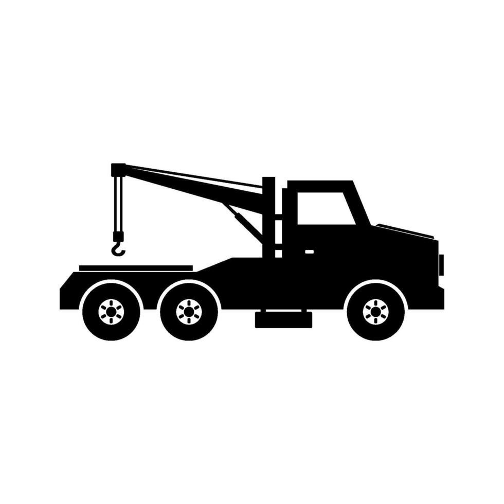 Tow truck illustrated on white background vector