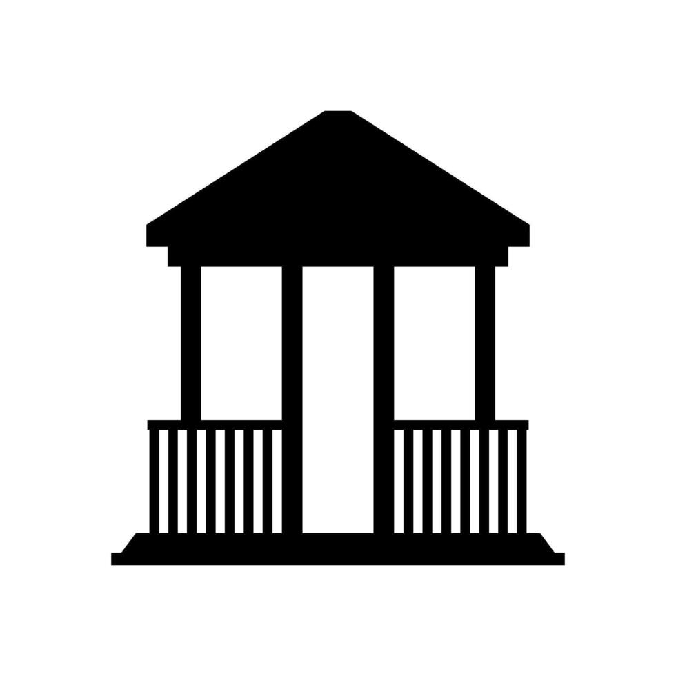 Gazebo on white background vector