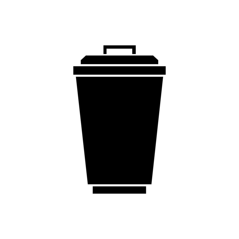 Trash bin illustrated on white background vector