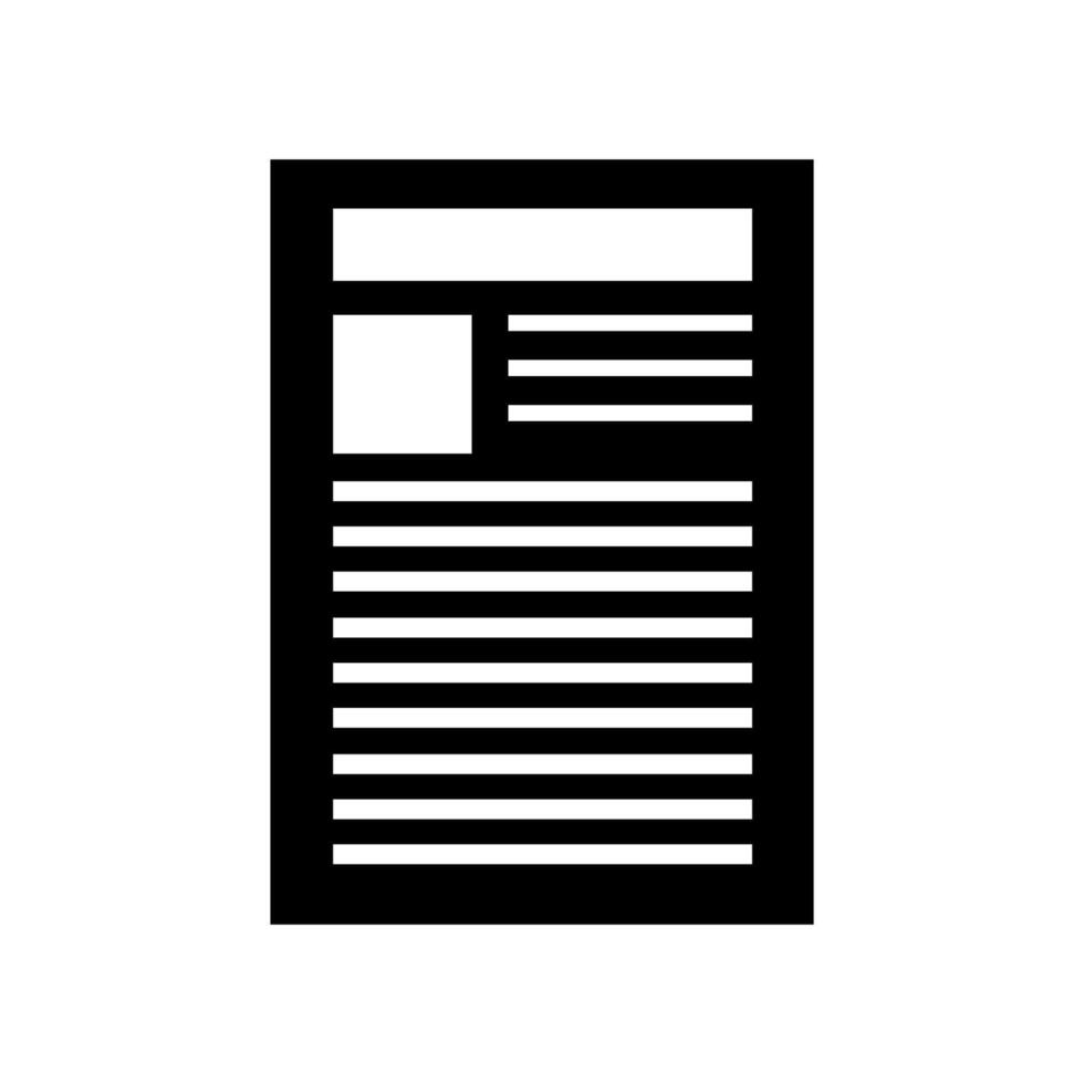 Newspaper illustrated on white background vector