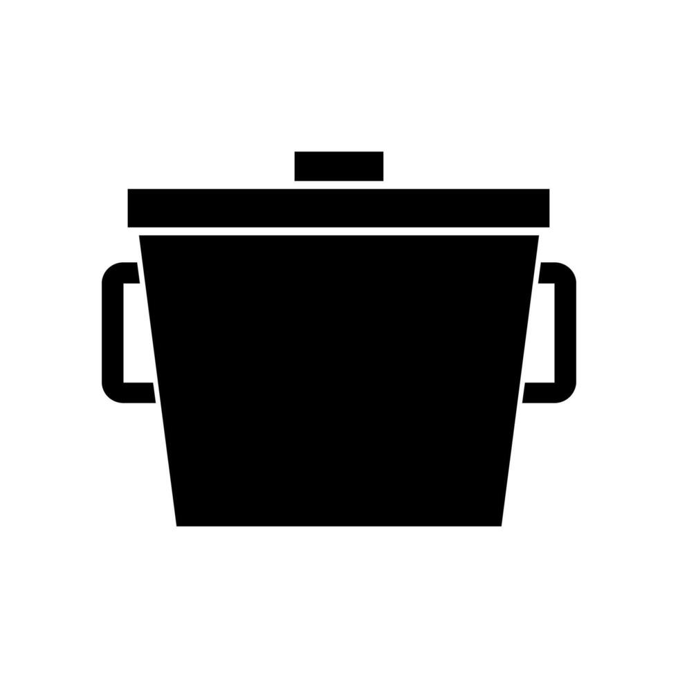 Kitchen pot illustrated on white background vector