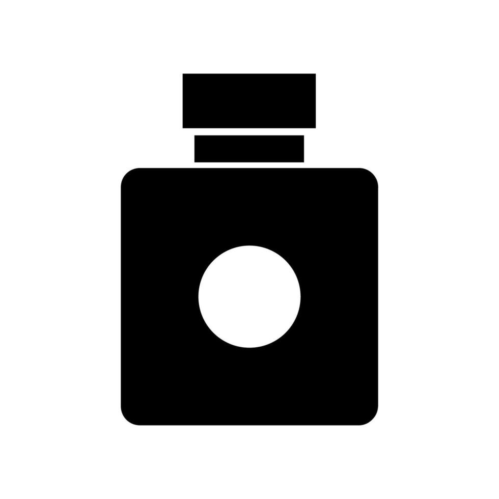 Ink bottle illustrated on white background vector