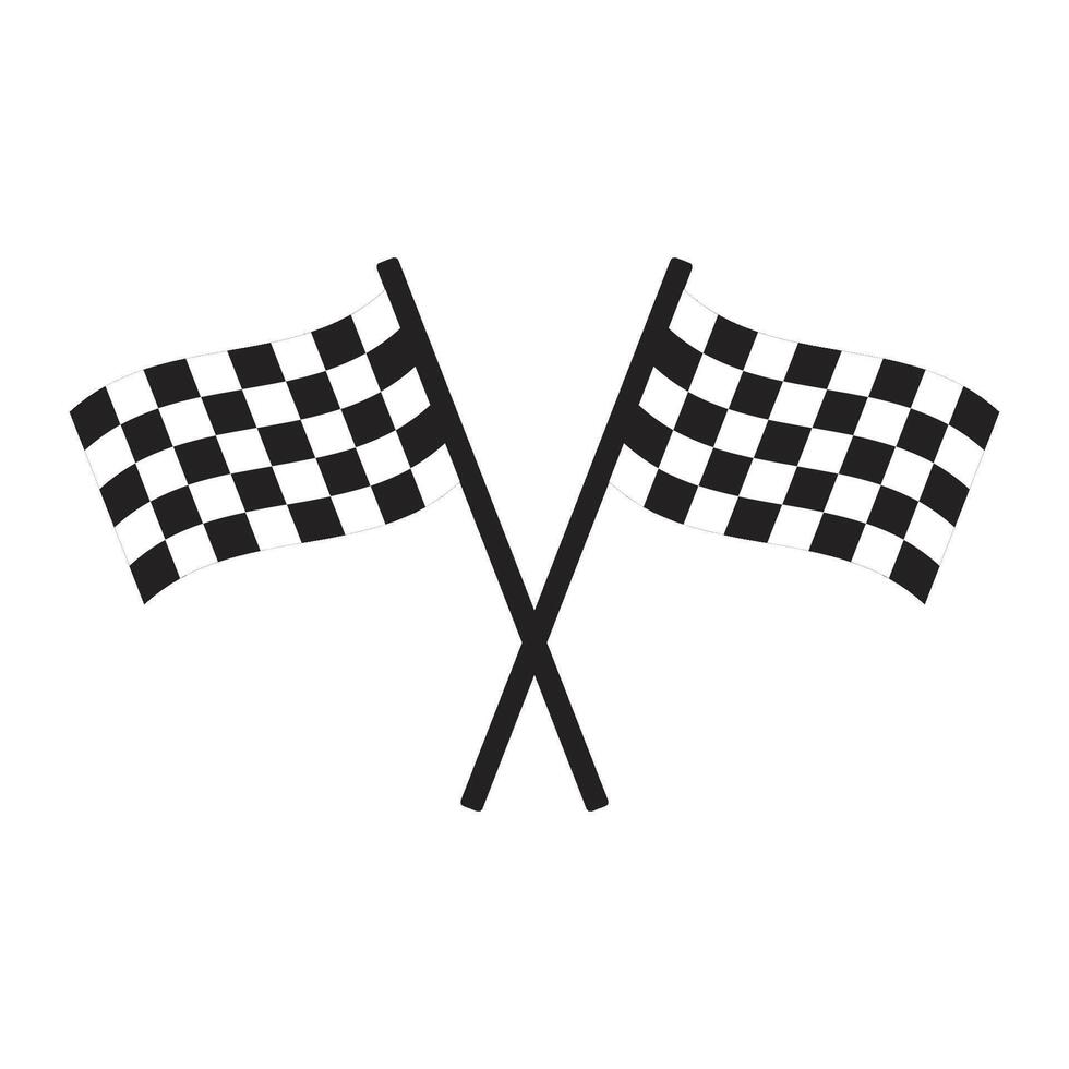 Racing flag on white background vector