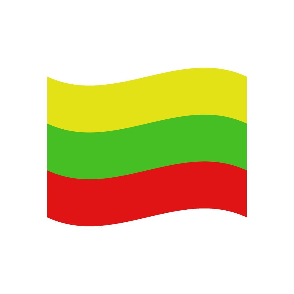 Lithuania flag Illustrated on a white background vector