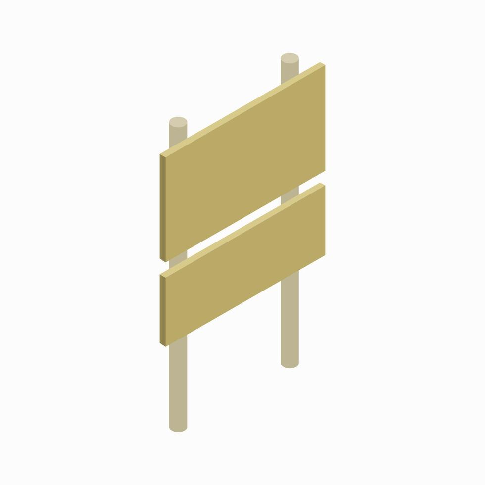 Illustrated isometric signboard vector
