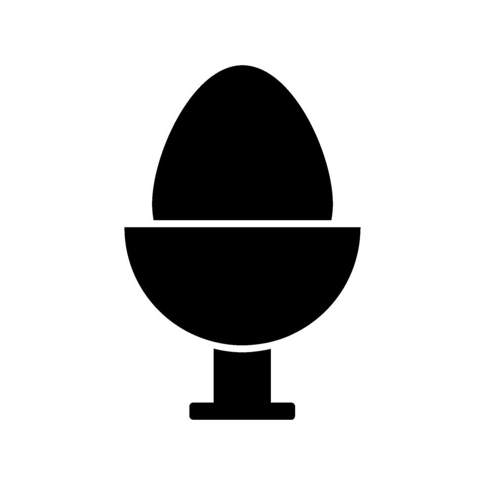 Boiled egg illustrated on white background vector