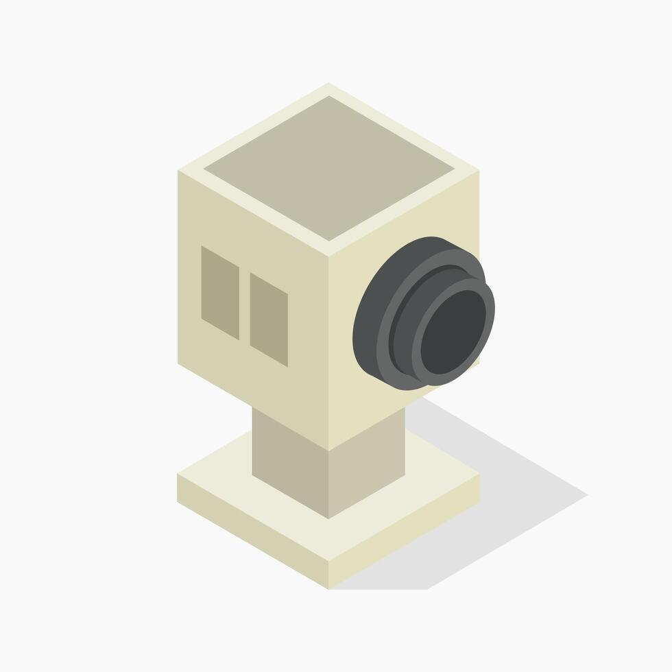 Illustrated isometric web cam vector