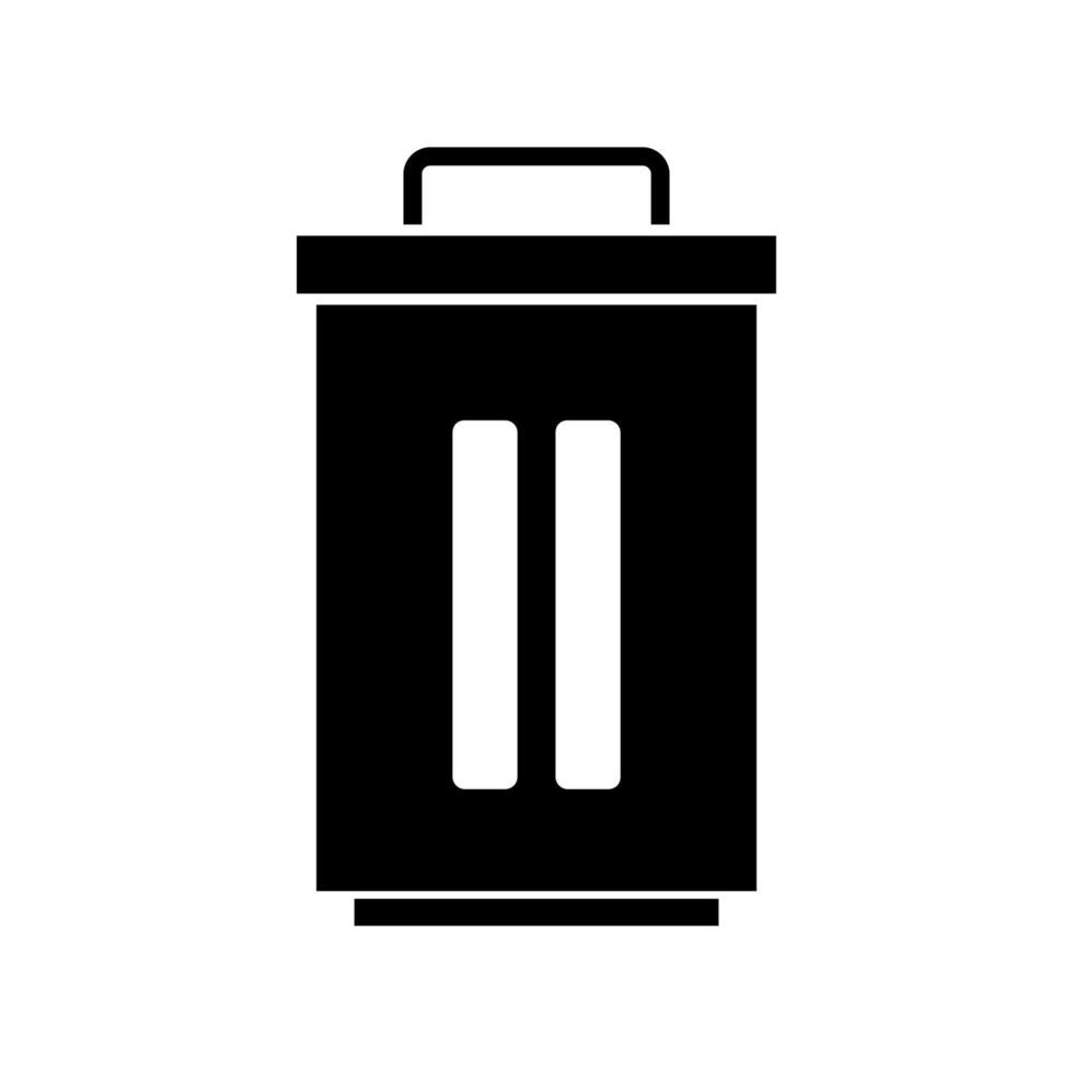 Trash bin illustrated on white background vector