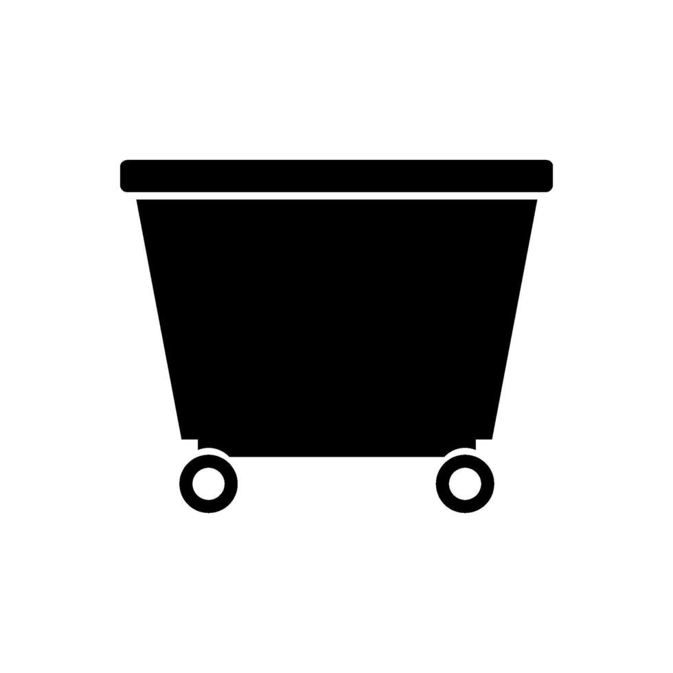 Trash bin illustrated on white background vector