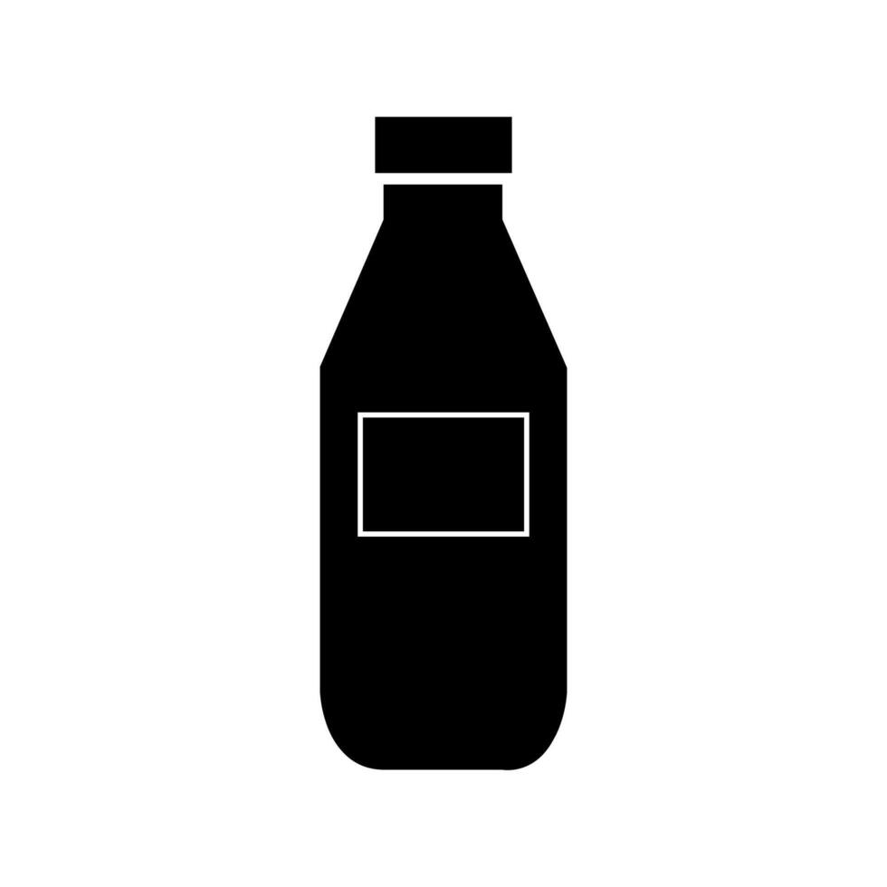 Milk bottle illustrated on white background vector