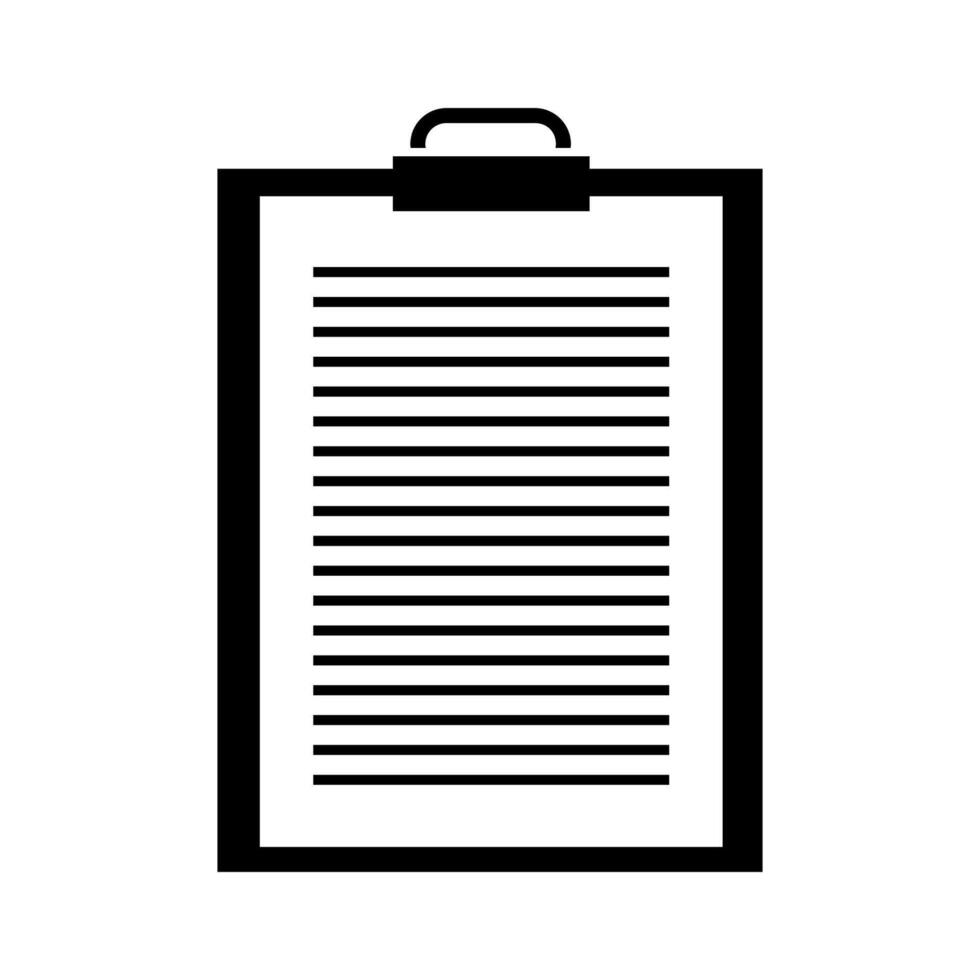 Illustrated clipboard on white background vector