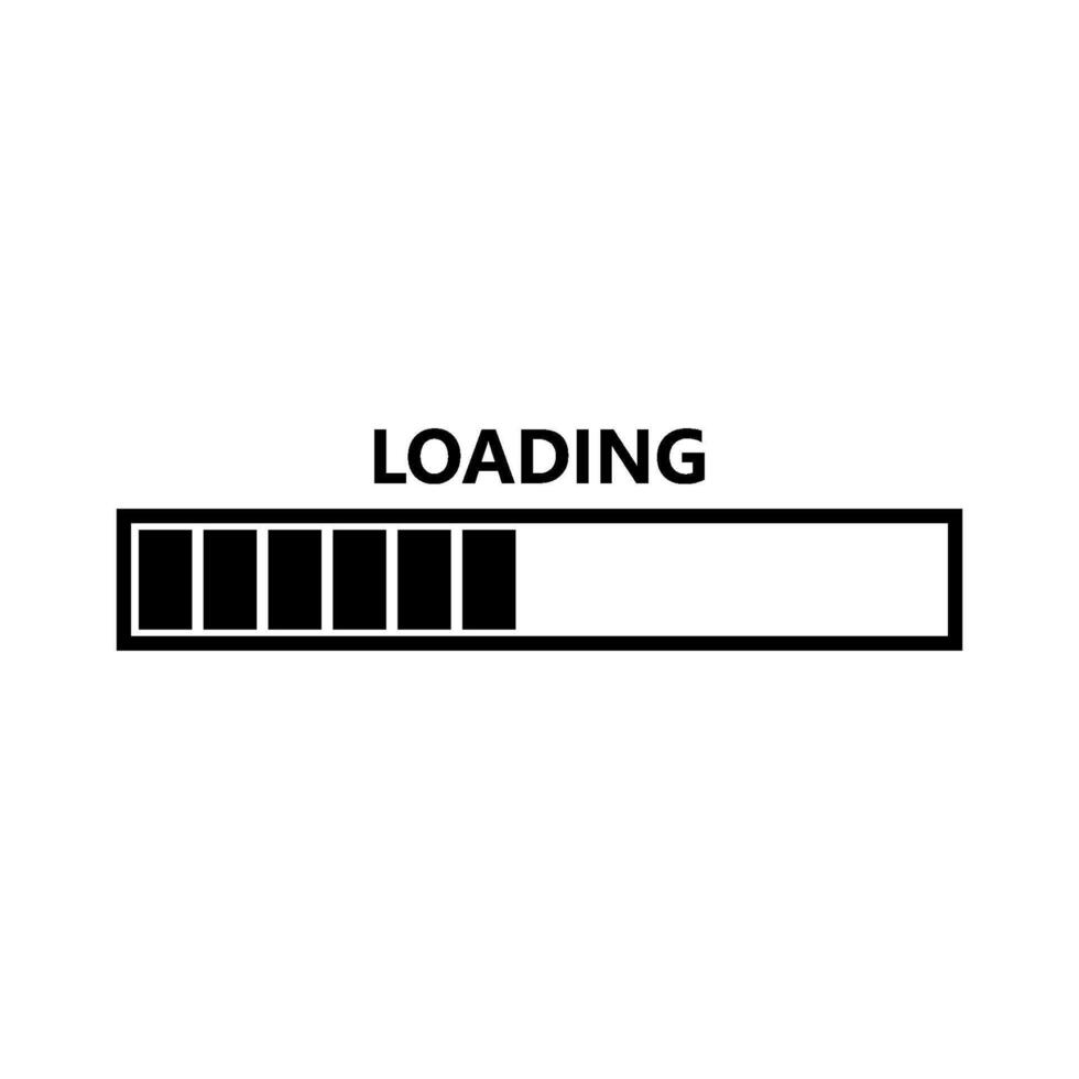 Loading Illustrated on white background vector