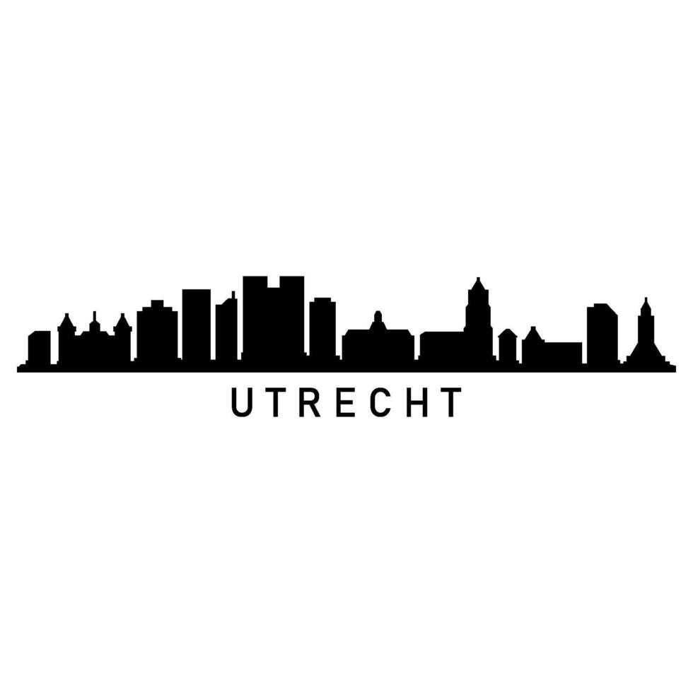 Illustrated Utrecht skyline vector
