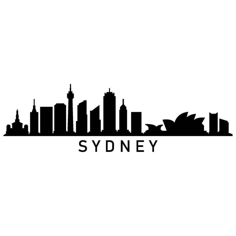 Sydney horizonte ilustrado vector