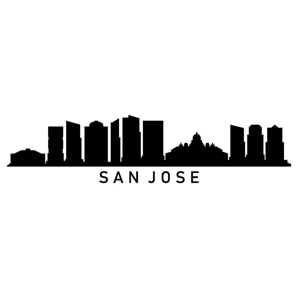 San jose skyline illustrated vector