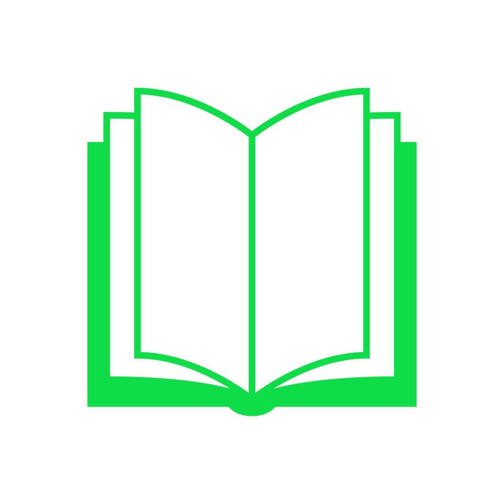 Open book illustrated on white background vector