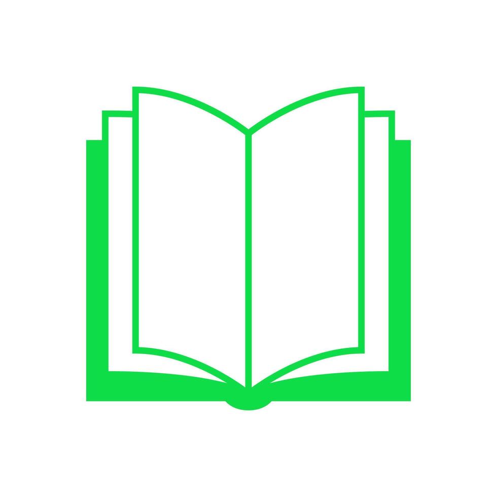 Open book illustrated on white background vector