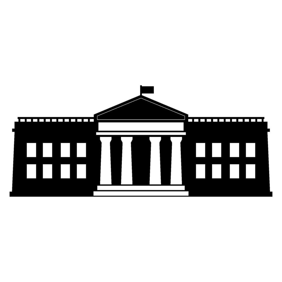 White house illustrated on white background vector