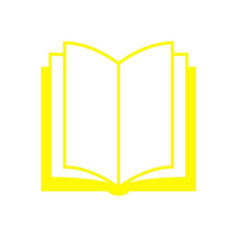 Open book illustrated on white background vector