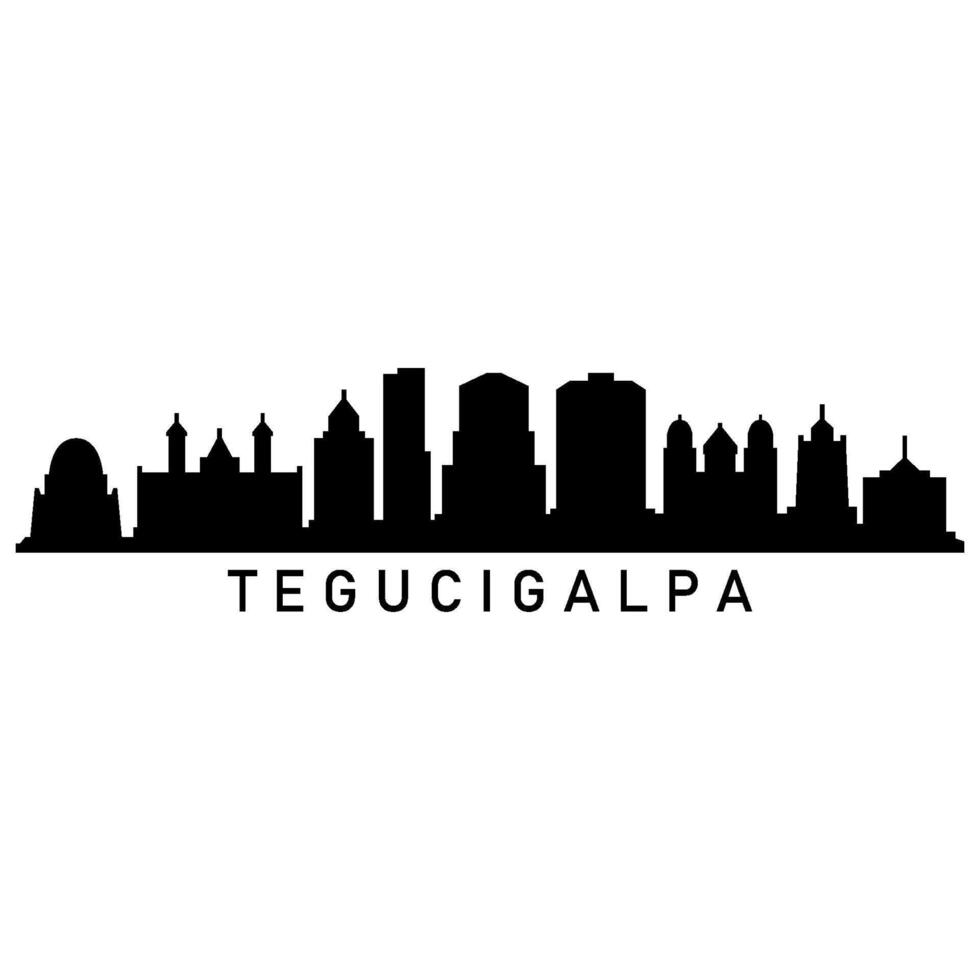 Illustrated tegucicalpa skyline vector