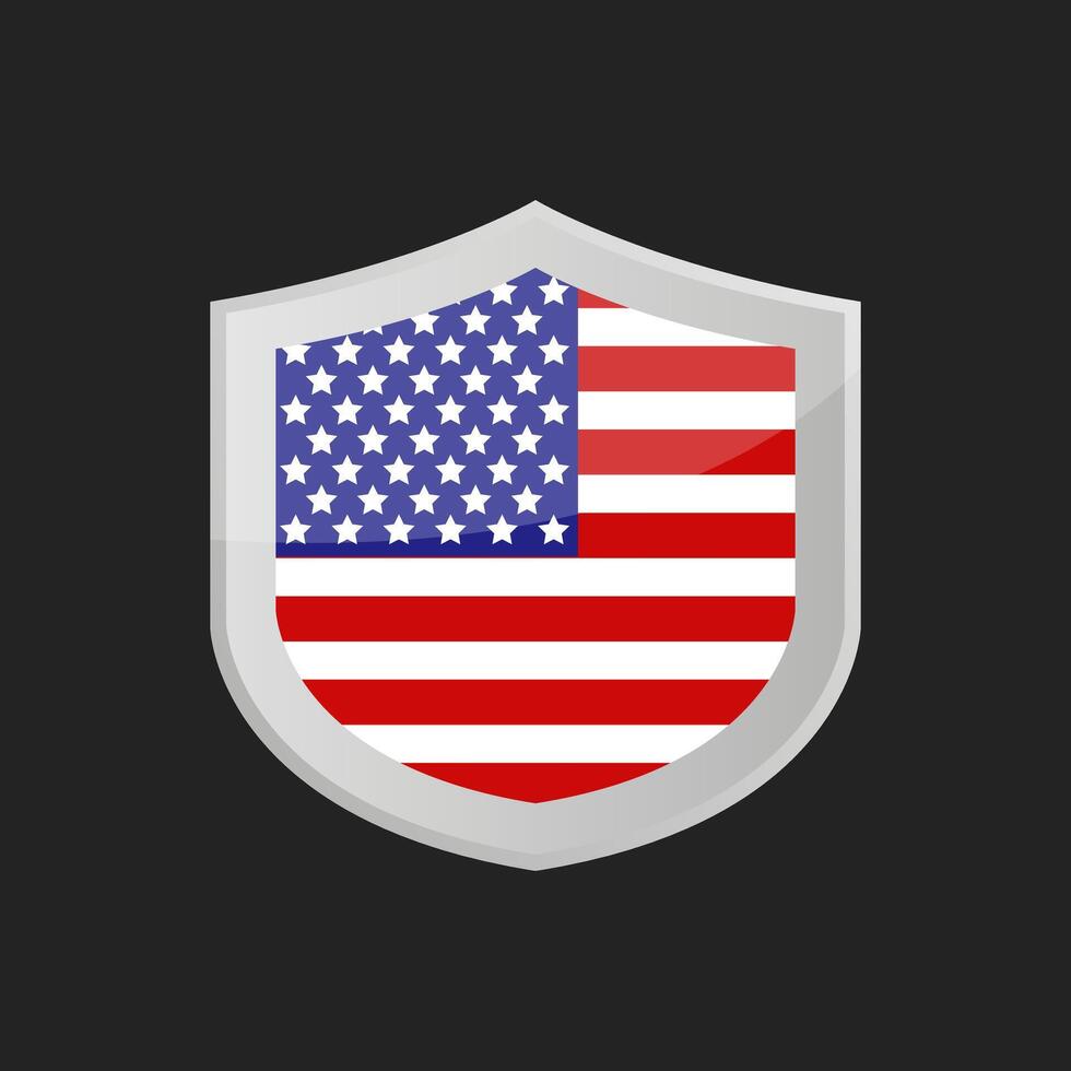 Illustrated United States flag vector