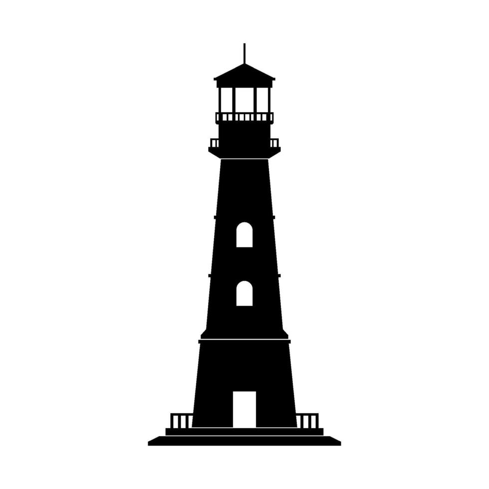 Lighthouse Illustrated on white background vector