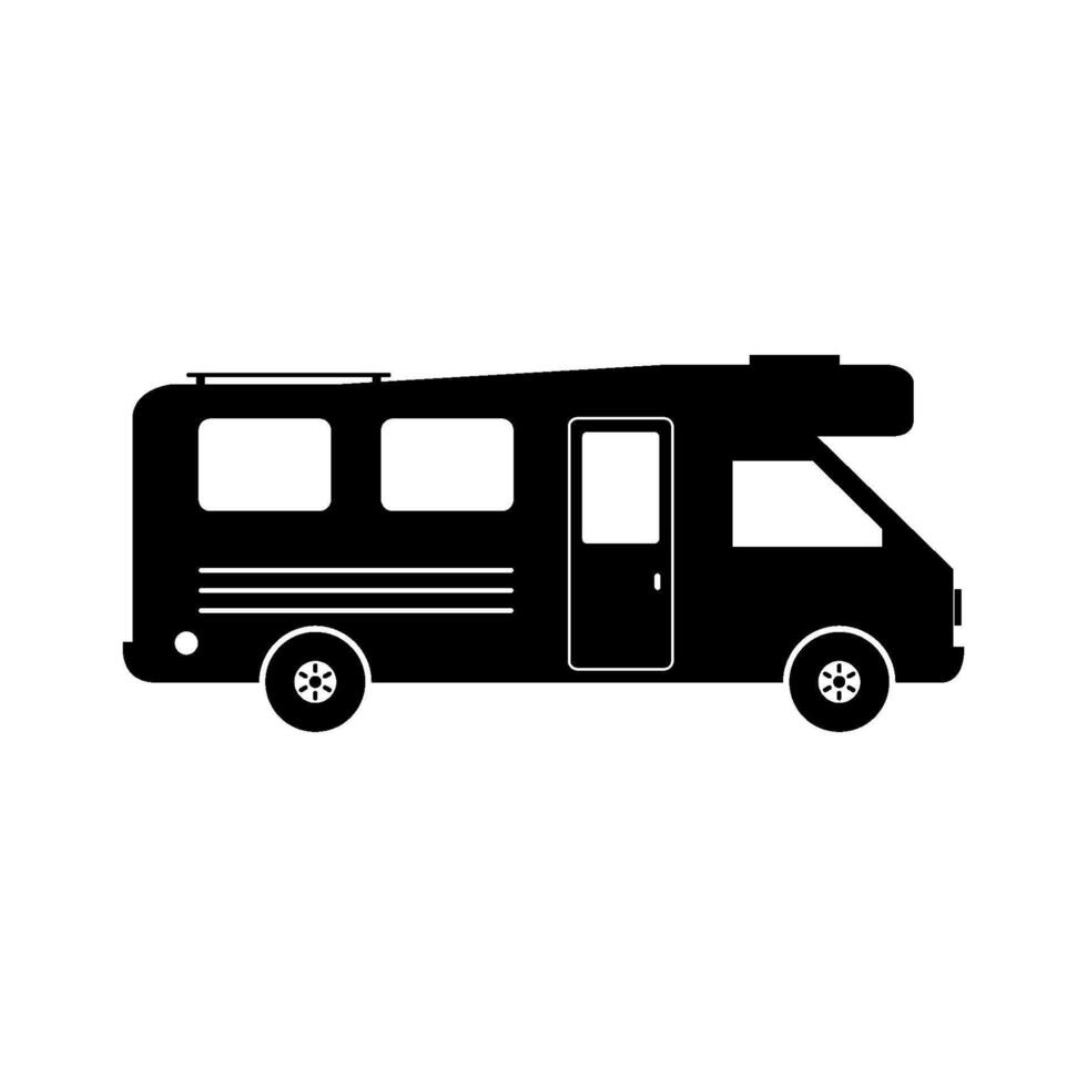 camper sobre fondo blanco vector