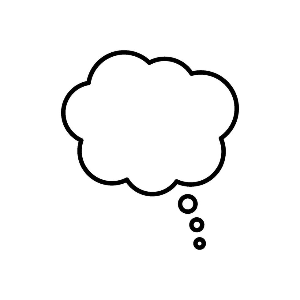 Thought bubble illustrated on white background vector