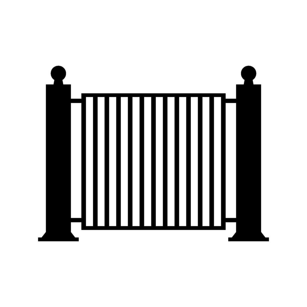 Iron gate illustrated on white background vector