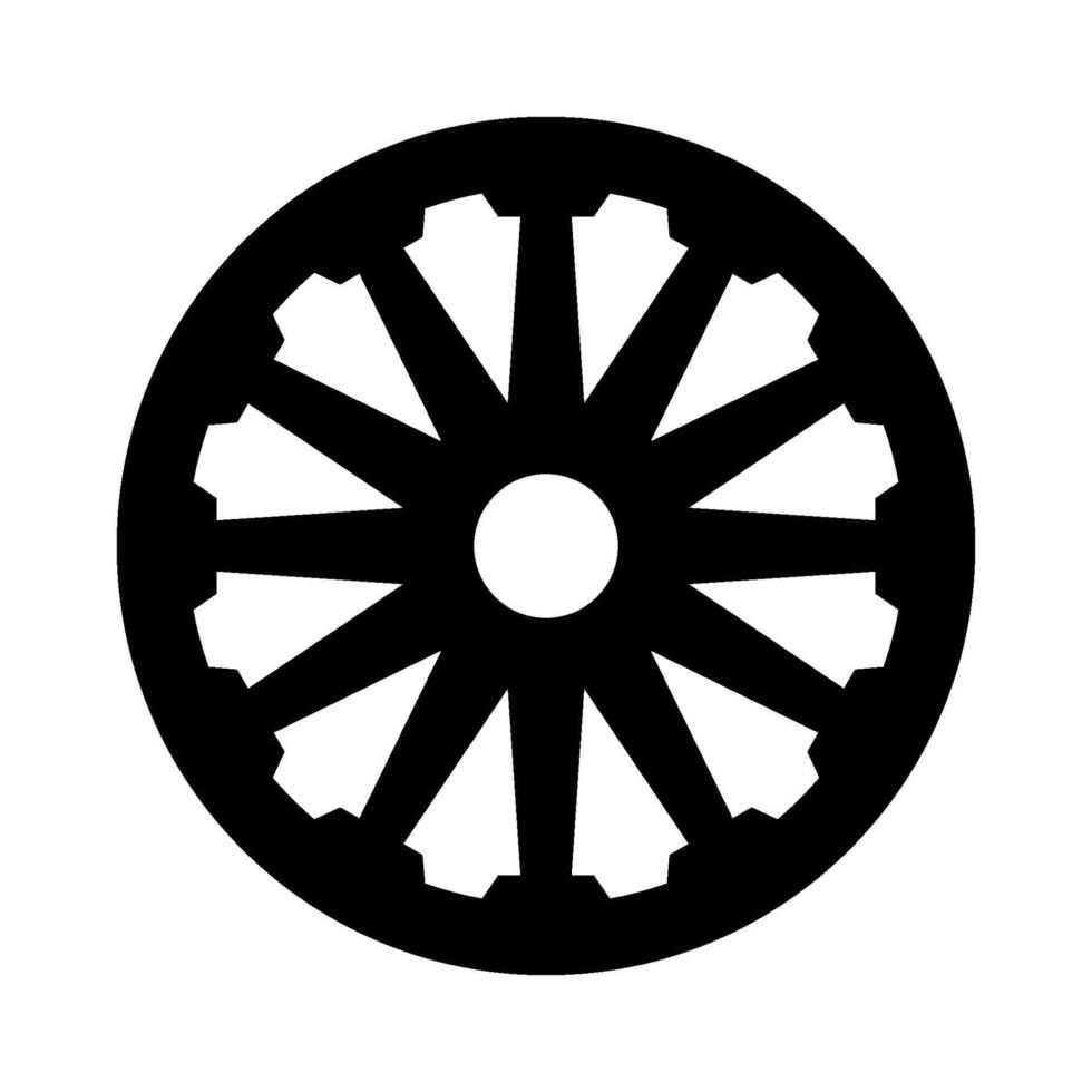 Wagon wheel illustrated on white background vector